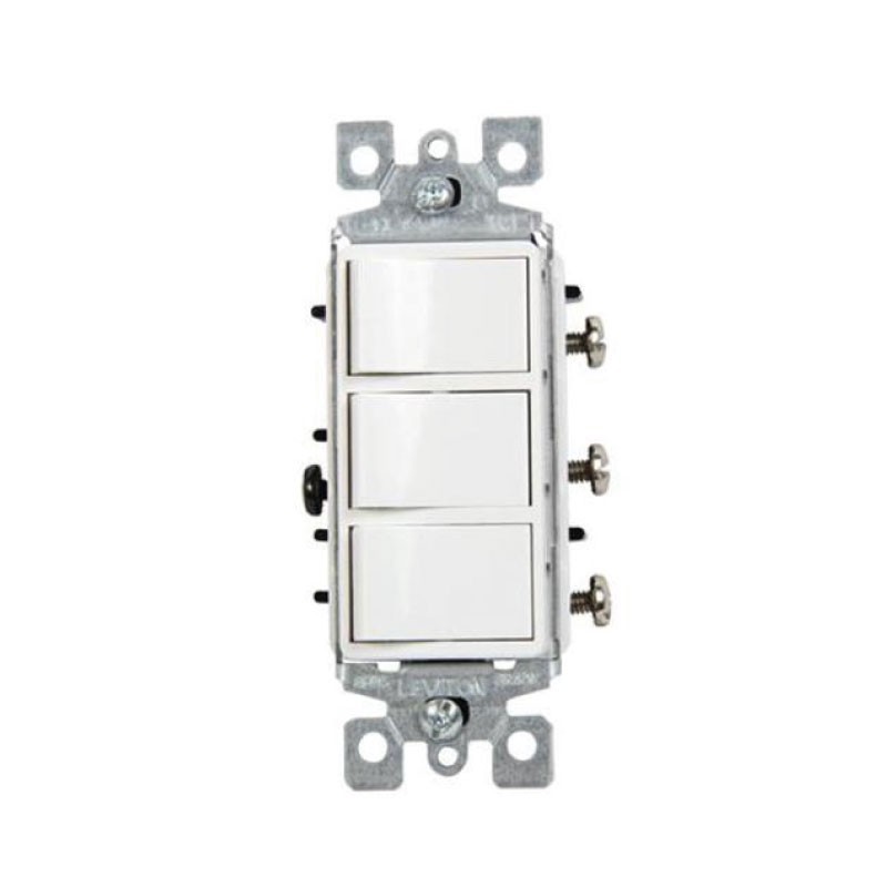 Interruptor triple blanco decora