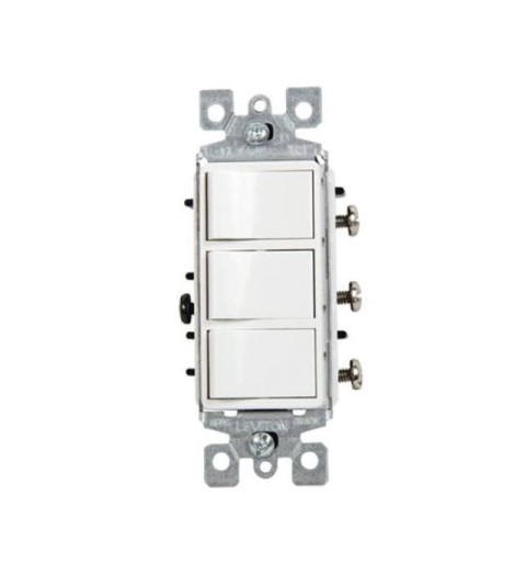 Interruptor triple blanco decora