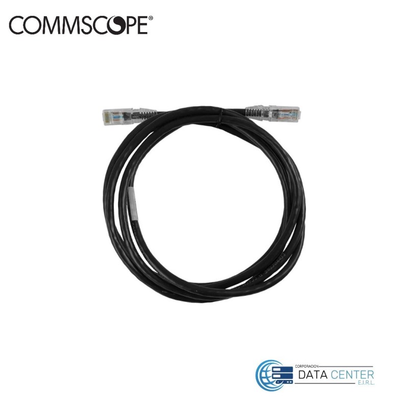 Patch cord de red UTP RJ45 CM cat 6 de 2m Color Negro NPC06UVDB-BK007F Commscope