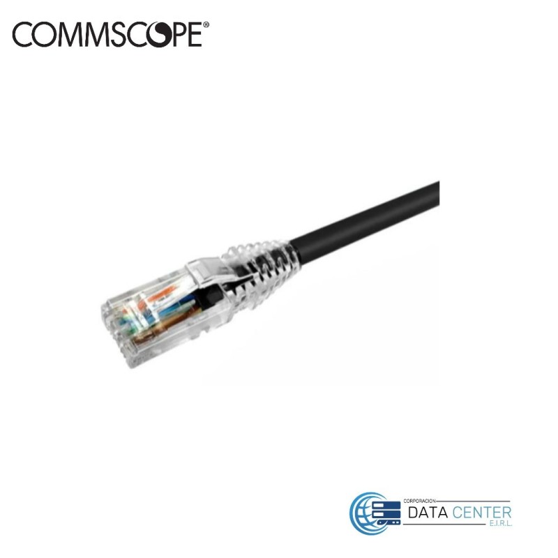 Patch cord de red UTP RJ45 CM cat 6 de 2m Color Negro NPC06UVDB-BK007F Commscope