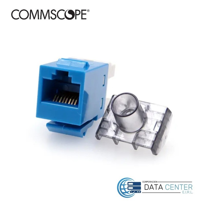 Jack modular RJ45 categoría 6 SL color Azul 1375055-6 Commscope