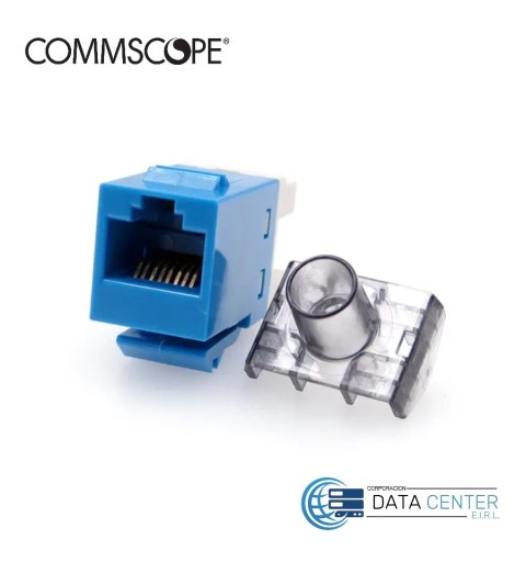 Jack modular RJ45 categoría 6 SL color Azul 1375055-6 Commscope