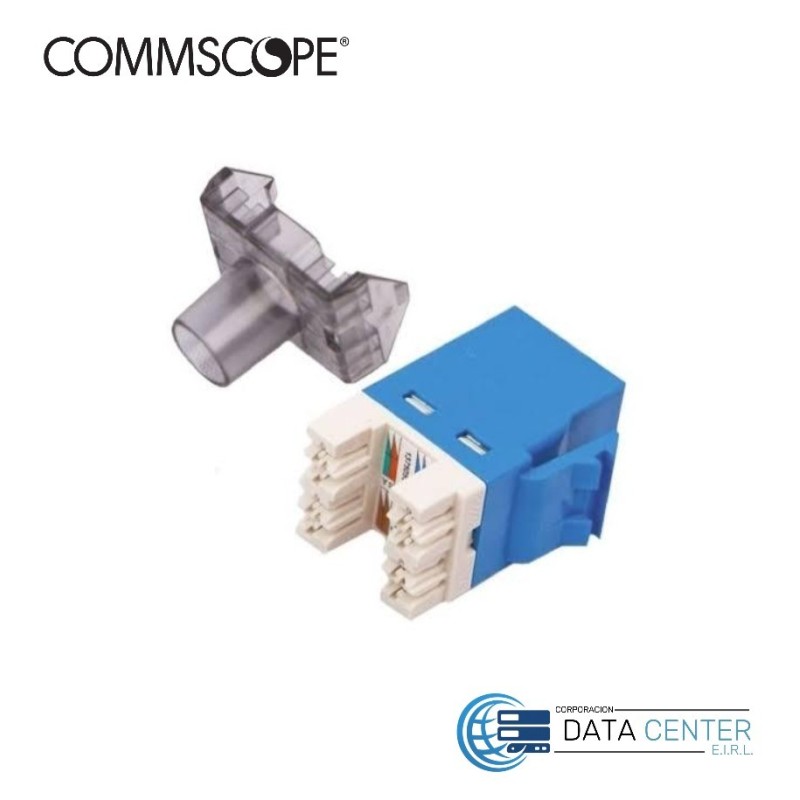 Jack modular RJ45 categoría 6 SL color Azul 1375055-6 Commscope