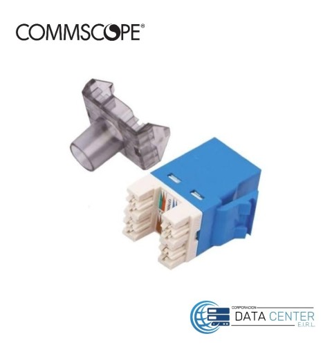 Jack modular RJ45 categoría 6 SL color Azul 1375055-6 Commscope