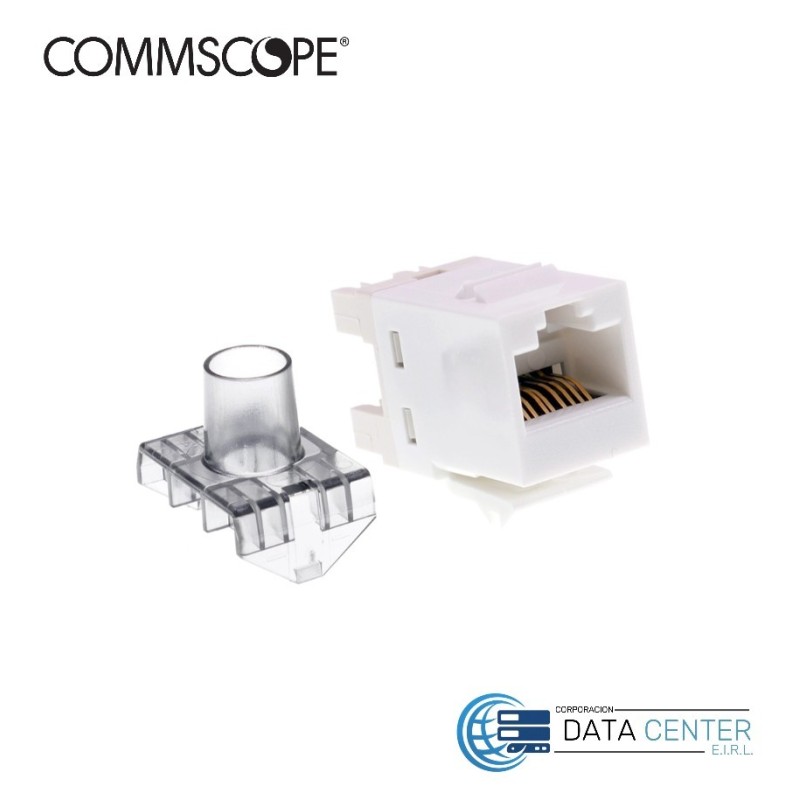 Jack modular RJ45 categoría 6 SL color Blanco 1375055-3 Commscope