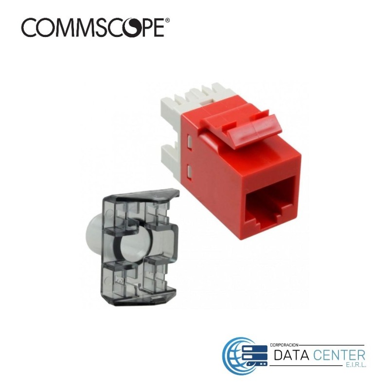 Jack modular RJ45 categoría 6 SL color Rojo 1375055-7 Commscope