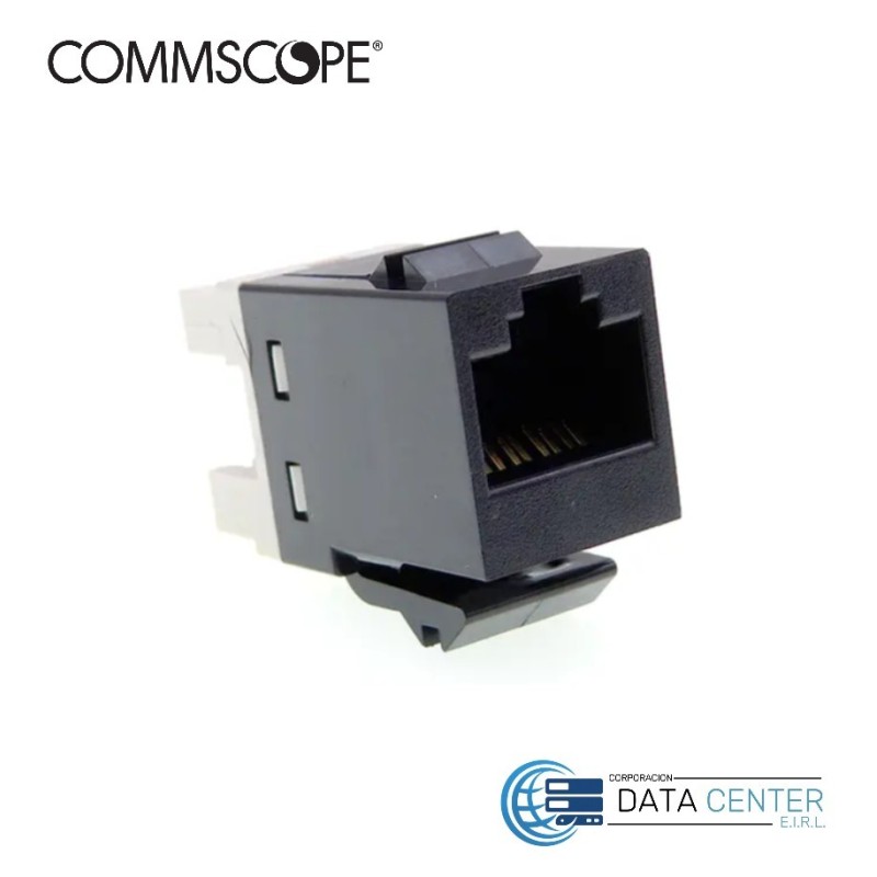 Jack modular RJ45 categoría 6 SL color Negro 1375055-2 Commscope