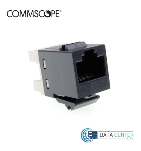 Jack modular RJ45 categoría 6 SL color Negro 1375055-2 Commscope