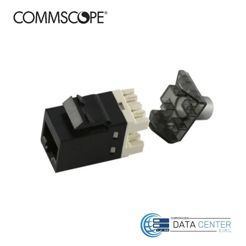 Jack modular RJ45 categoría 6 SL color Negro 1375055-2 Commscope