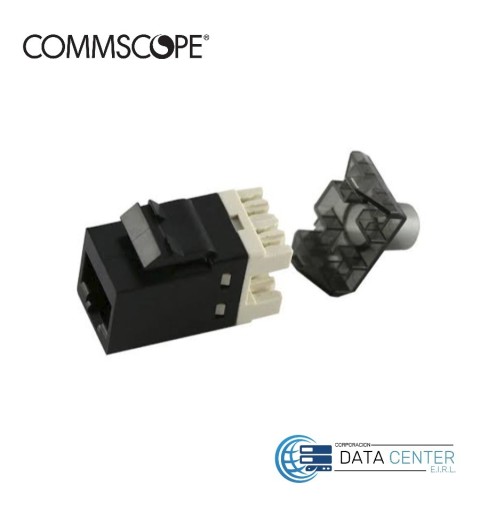 Jack modular RJ45 categoría 6 SL color Negro 1375055-2 Commscope