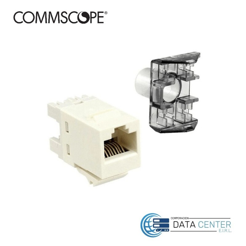Jack modular RJ-45 categoría 6 SL color Marfil 1375055-1 Commscope