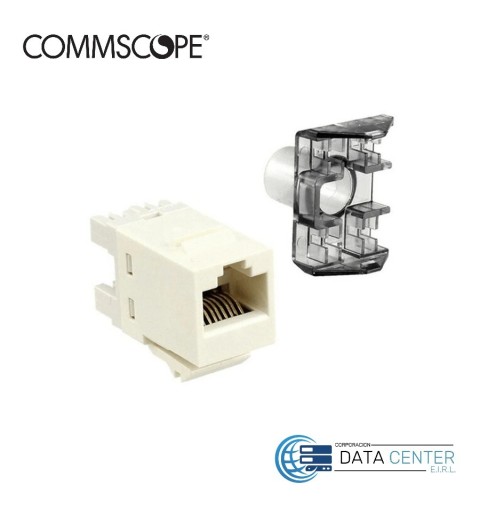 Jack modular RJ-45 categoría 6 SL color Marfil 1375055-1 Commscope