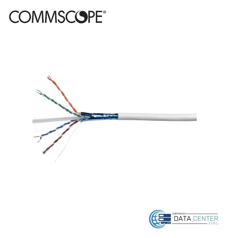 Cable de red F/UTP categoría 6A LSZH-1 23awg blanco rollo de 305m 884019708/10 COMMSCOPE