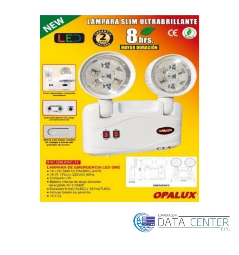 Luz de emergia opalux de 8h