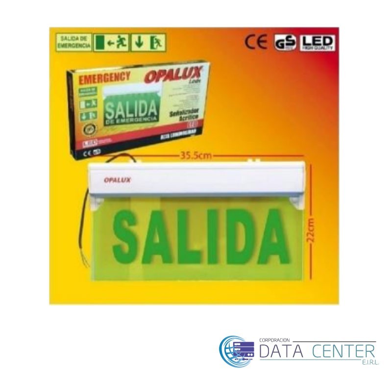 Letrero luminoso salida