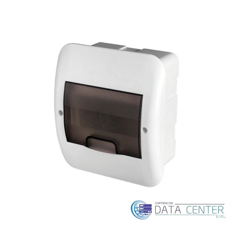 Tablero empotrable 6 polos con tapa a-129
