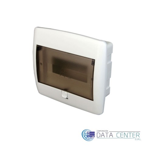 Tablero empotrable 8 polos con tapa a-048