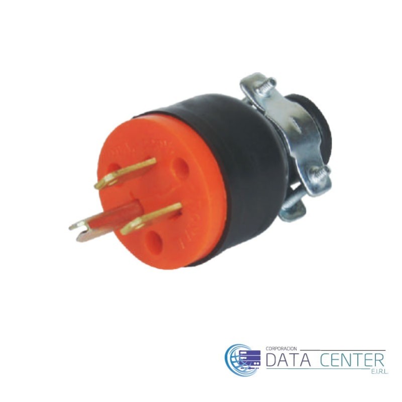 Enchufe 20A L/T abraz/metal A-097