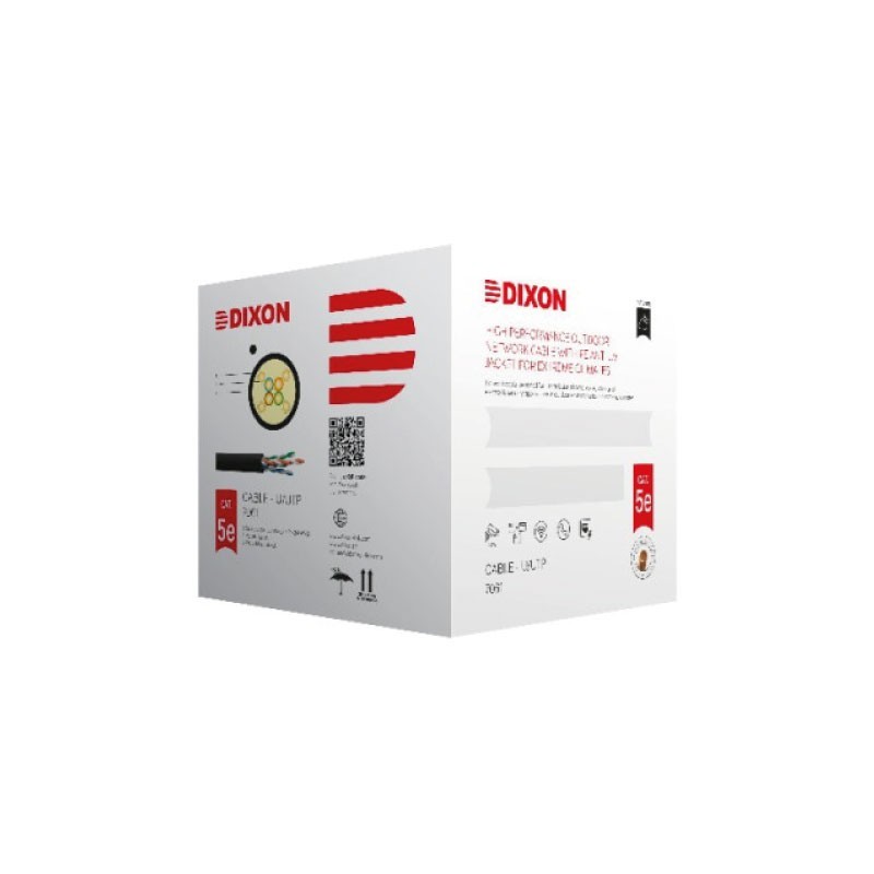 Cable UTP Cat. 5e Color Gris 4P x 25 AWG 305m 7060/25 LSZH Dixon