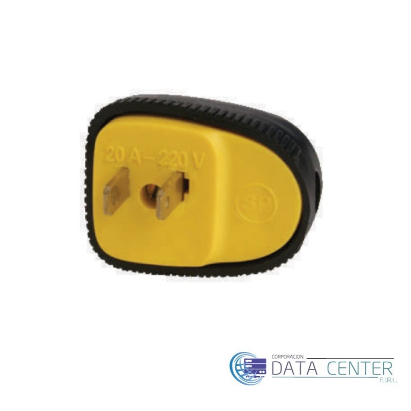 Enchufe 20 A 2 hilos salida horizontal A-084