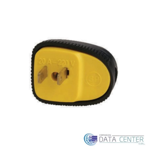 Enchufe 20 A 2 hilos salida horizontal A-084
