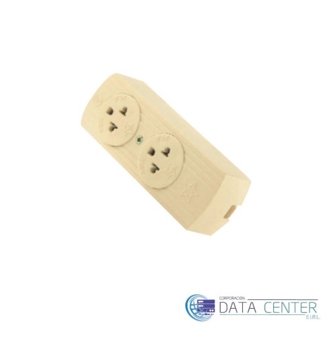 Tomacorriente sobreponer 2 serv. 25A  L/T A-142