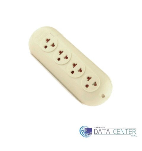 Tomacorriente sobreponer 4 serv. 16A  L/T A-143