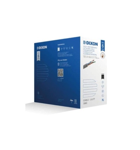 Cable UTP Cat. 6 4P x 23 AWG tipo CCA Color Gris 305M 3060 Dixon