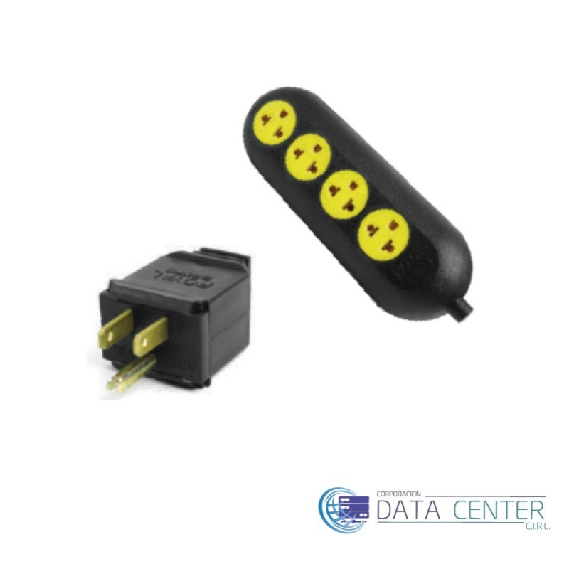 Tomacorriente sobreponer multiple 4 serv 16A L/T pvc  A-148