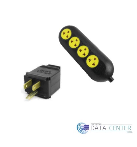 Tomacorriente sobreponer multiple 4 serv 16A L/T pvc  A-148